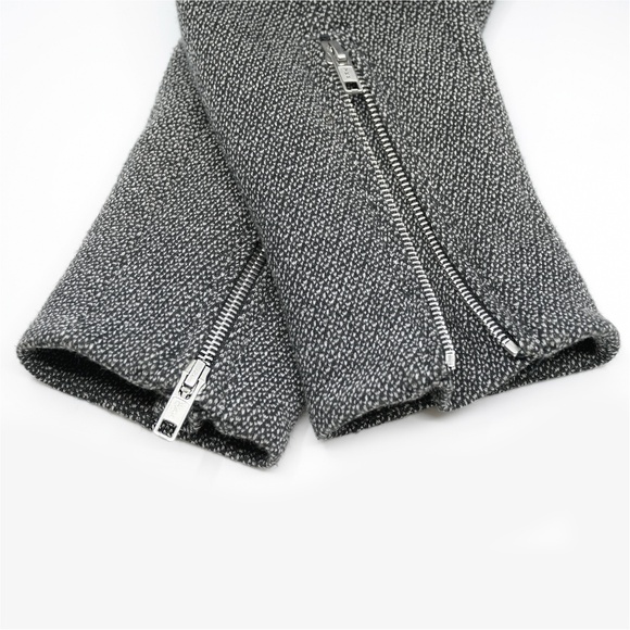 THEORY Adashi K Wool Blend Moto Jacket Black/Grey/Navy Size S - Picture 7 of 10